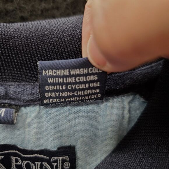 Rock Point Mens Polo Multi-Color Size Medium 100% Cotton Patriotic Pullover - Picture 7 of 12